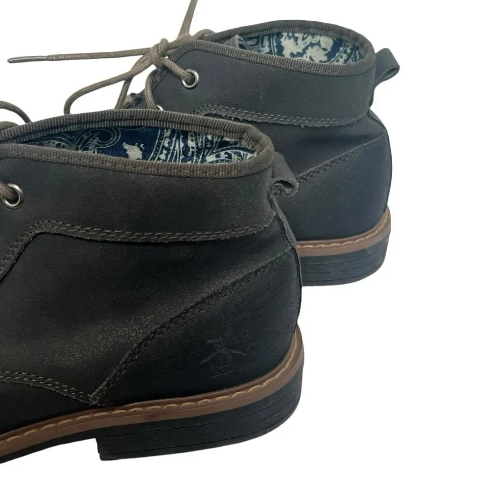 Penguin Munsingwear Gray Monty Chukka Leather Boots Size 9.5